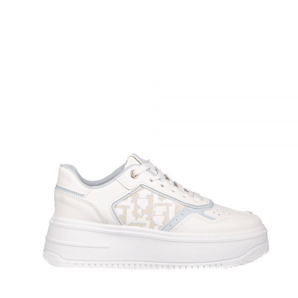 Pantofi sport dama Asiona albi cu albastru, 2 - Kalapod.net